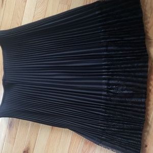 Pleated mid calf skirt